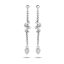 Victoria Ezüst színű fehér köves spirál fülbevaló