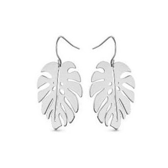 Victoria Ezüst színű levél mintás fülbevaló