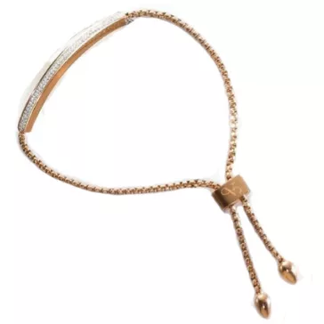 Victoria Rose gold színű fehér köves karkötő
