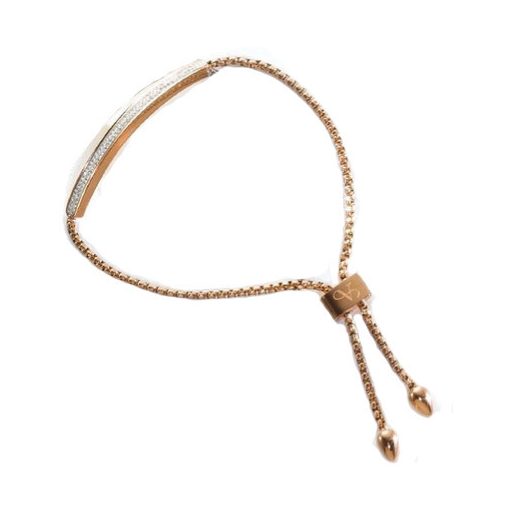 Victoria Rose gold színű fehér köves karkötő