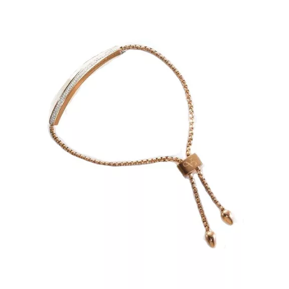 Victoria Rose gold színű fehér köves karkötő