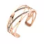 Victoria Rose gold színű fekete, fehér köves karkötő