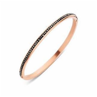 Victoria Rose gold színű fekete köves karkötő