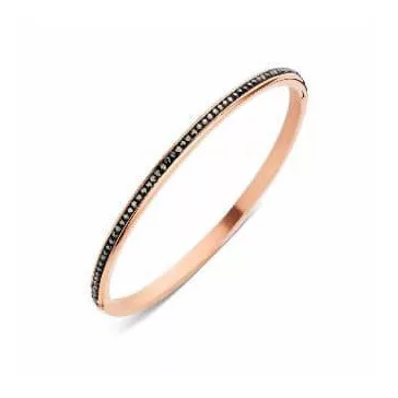 Victoria Rose gold színű fekete köves karkötő