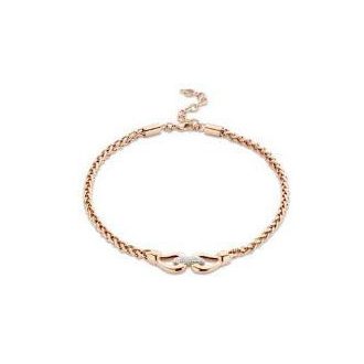 Victoria Rose gold színű fehér köves nyaklánc