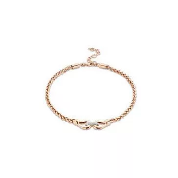 Victoria Rose gold színű fehér köves nyaklánc