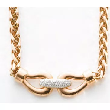 Victoria Rose gold színű fehér köves nyaklánc