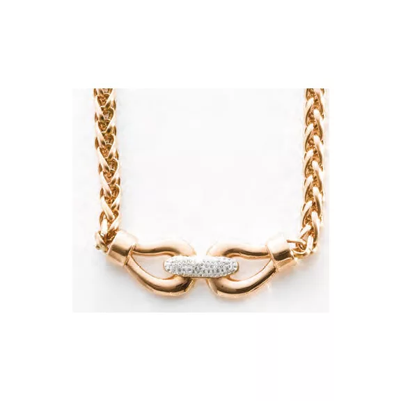 Victoria Rose gold színű fehér köves nyaklánc