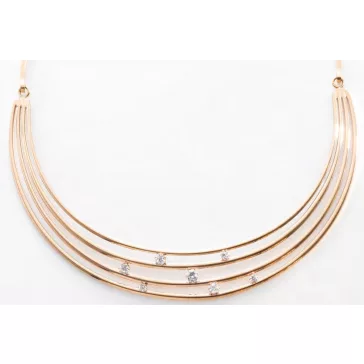 Victoria Rose gold színű fehér köves nyaklánc