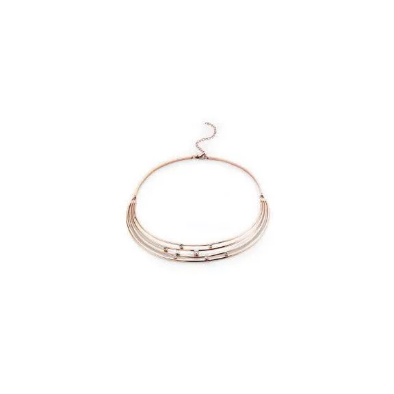 Victoria Rose gold színű fehér köves nyaklánc
