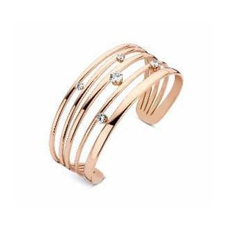 Victoria Rose gold színű fehér köves karkötő