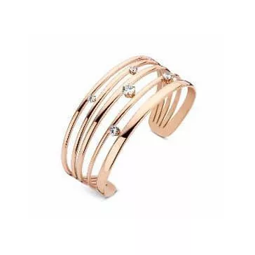 Victoria Rose gold színű fehér köves karkötő