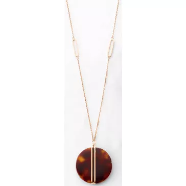 Victoria Rose gold színű barna mintás nyaklánc