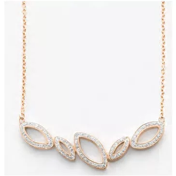 Victoria Rose gold színű fehér köves nyaklánc