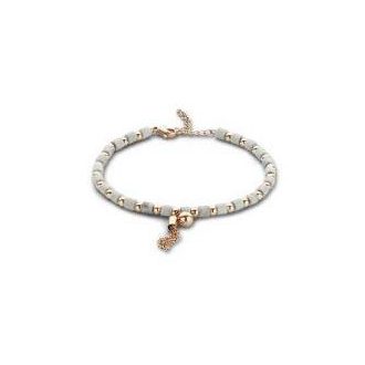 Victoria Rose gold színű fehér gyöngyös karkötő