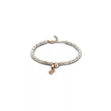 Victoria Rose gold színű fehér gyöngyös karkötő