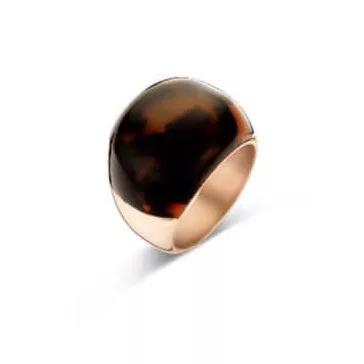 Victoria Rose gold színű barna mintás gyűrű
