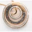 Victoria Rose gold színű fekete, fehér köves medál