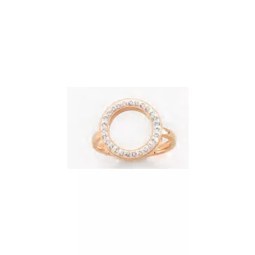 Victoria Rose gold színű fehér köves gyűrű