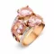 Victoria Rose gold színű fehér, rózsaszín köves gyűrű