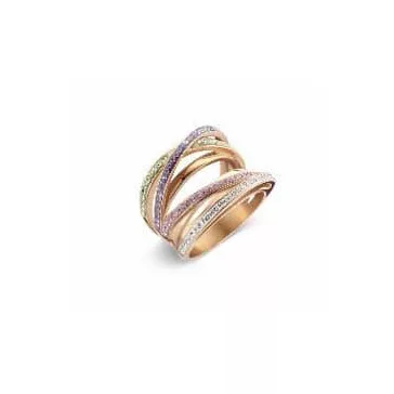 Victoria Rose gold színű színes köves gyűrű