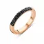 Victoria Rose gold színű fekete köves gyűrű