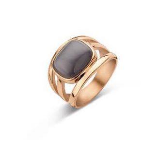 Victoria Rose gold színű fekete köves gyűrű