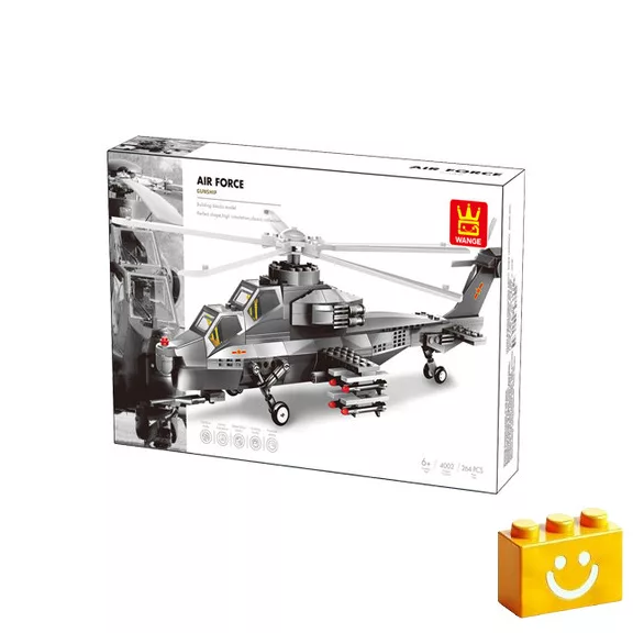 WANGE 4002 - Katonai helikopter építőjáték - 100% kompatibilis minden más kedvelt márkával WANGE 4002 - Katonai helikopter építőjáték - 100% kompatibilis minden más kedvelt márkával