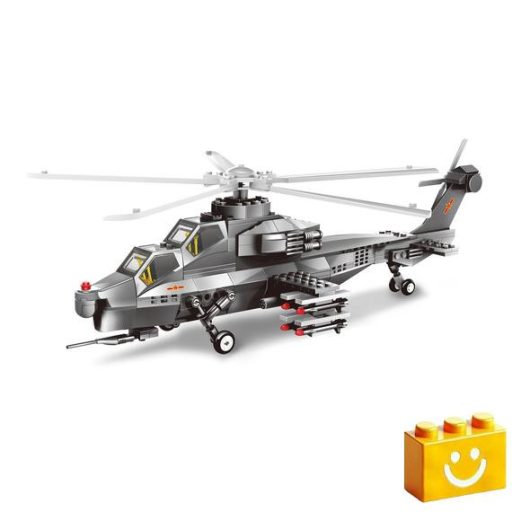 WANGE 4002 - Katonai helikopter építőjáték - 100% kompatibilis minden más kedvelt márkával