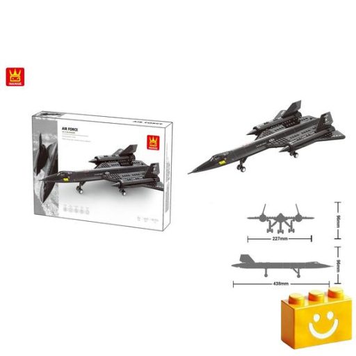 WANGE 4005 - SR-71 Blackbird felderítő repülőgép építőjáték - 100% kompatibilis minden más kedvelt márkával
