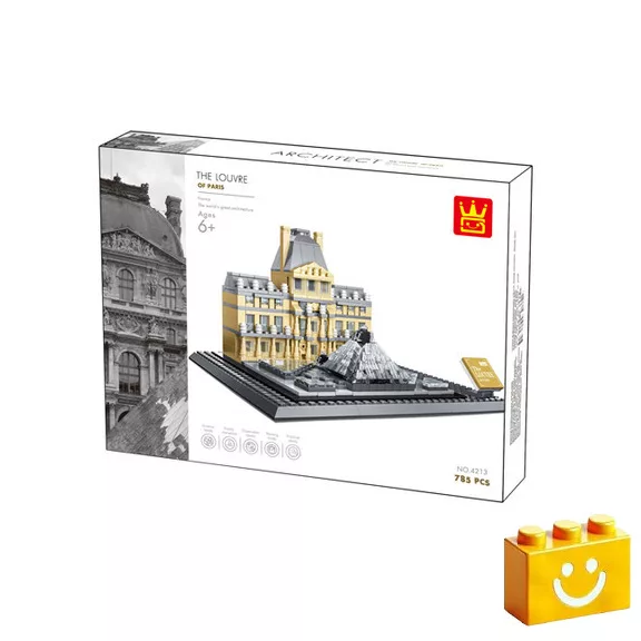 WANGE 4213 - Párizsi Louvre – Franciaország építőjáték - 100% kompatibilis minden más kedvelt márkával WANGE 4213 - Párizsi Louvre – Franciaország építőjáték - 100% kompatibilis minden más kedvelt márkával