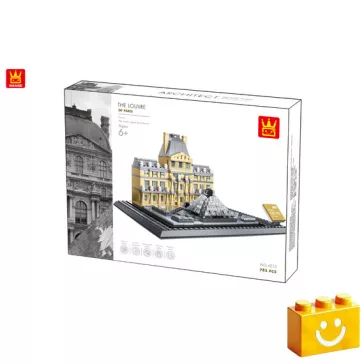   WANGE 4213 - Párizsi Louvre – Franciaország építőjáték - 100% kompatibilis minden más kedvelt márkával