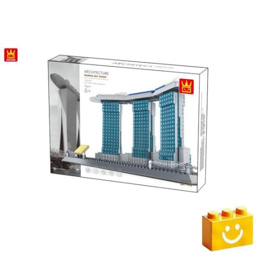 WANGE 4217 - Marina Bay Sands – Szingapúr építőjáték - 100% kompatibilis minden más kedvelt márkával