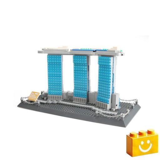 WANGE 4217 - Marina Bay Sands – Szingapúr építőjáték - 100% kompatibilis minden más kedvelt márkával
