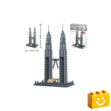  WANGE 5213 - Petronas tornyok Kuala Lumpur – Malájzia építőjáték - 100% kompatibilis minden más kedvelt márkával