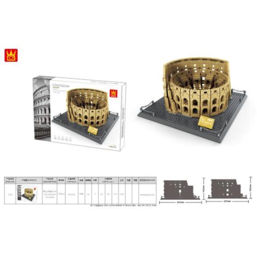 WANGE 5225 - A római Colosseum – Olaszország építőjáték - 100% kompatibilis minden más kedvelt márkával