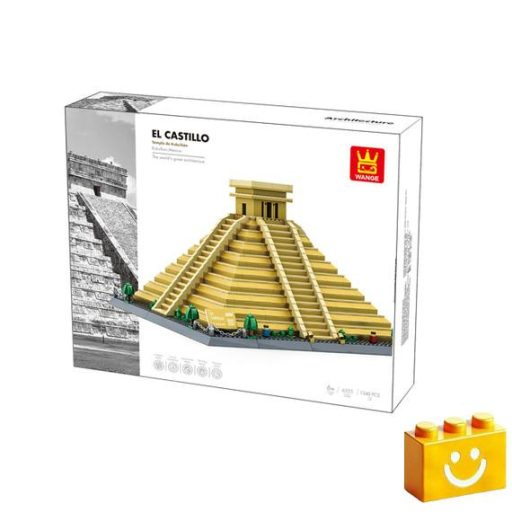 WANGE 6225 - El Castillo Kukulkán – Mexikó építőjáték - 100% kompatibilis minden más kedvelt márkával