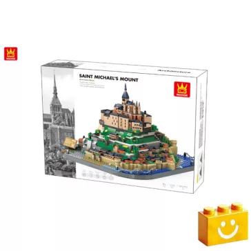   WANGE 6233 - Mont-Saint-Michel – Normandia, Franciaország építőjáték - 100% kompatibilis minden más kedvelt márkával