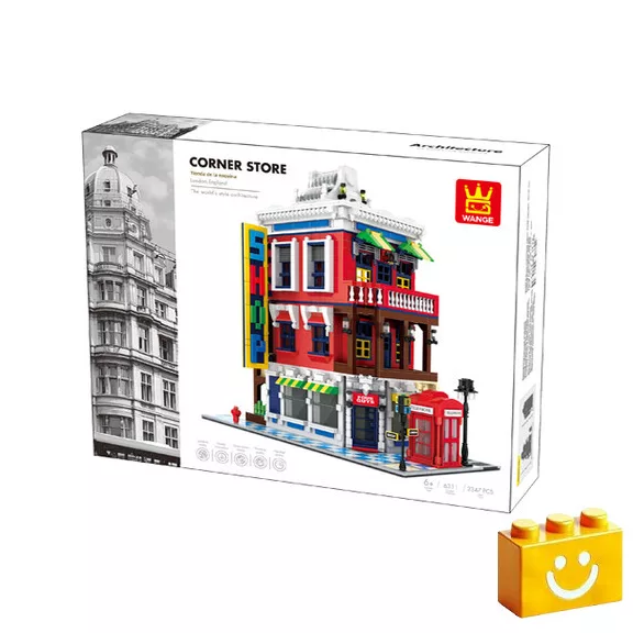 WANGE 6311 - Sarki bolt – London, Anglia építőjáték - 100% kompatibilis minden más kedvelt márkával WANGE 6311 - Sarki bolt – London, Anglia építőjáték - 100% kompatibilis minden más kedvelt márkával