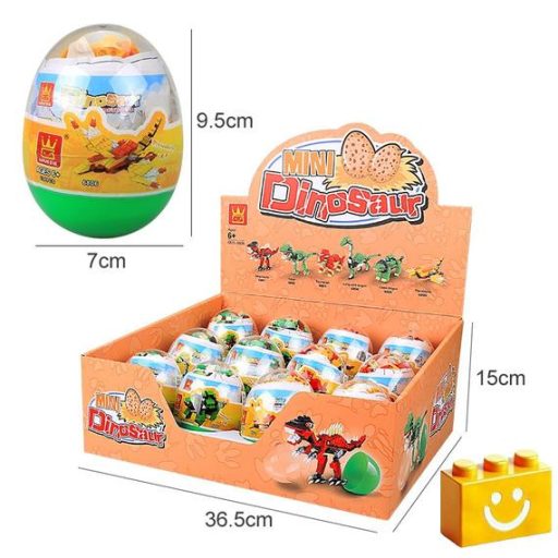 WANGE 6801-6806 - Dinoszaurusz tojás (2 db 6-os szett kínálóban) építőjáték - 100% kompatibilis minden más kedvelt márkával
