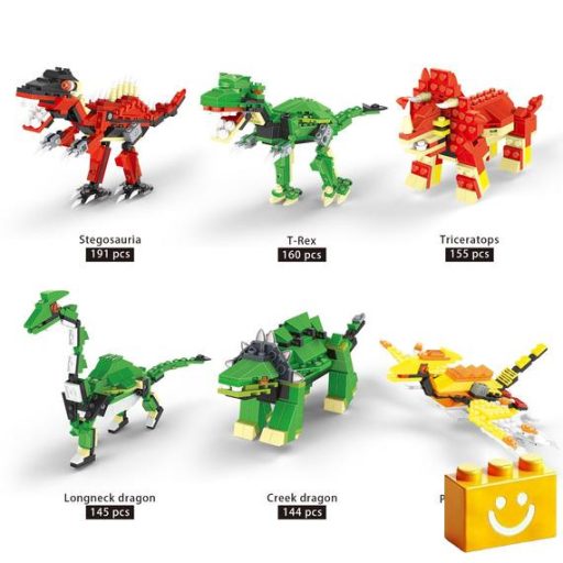 WANGE 6801-6806 - Dinoszaurusz tojás (2 db 6-os szett kínálóban) építőjáték - 100% kompatibilis minden más kedvelt márkával