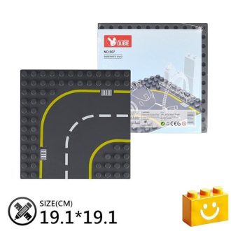   WANGE 907 | építőjáték alaplap nagy méretű kockákhoz - 100% kompatibilis minden más kedvelt márka nagy méretű kockáival | 12x12 – út kanyar
